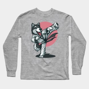 Husky Dog Karate Long Sleeve T-Shirt